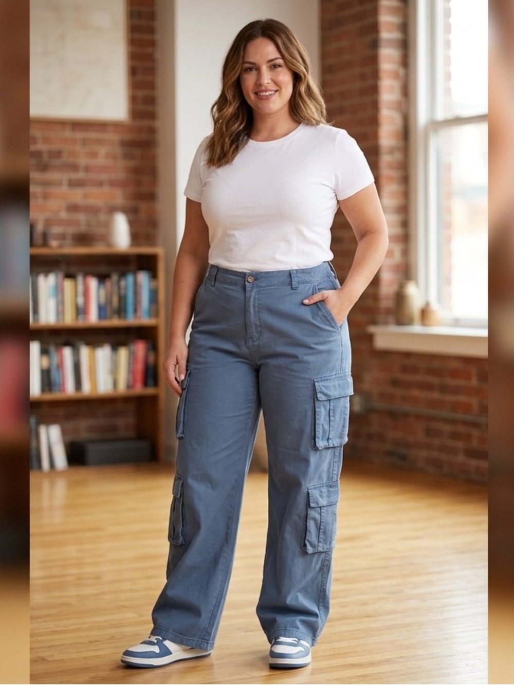 PrettyLittleThing Light Blue High-Waist Pants